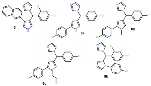 1-(Aryl-1H-pyrrolyl)(phenyl)methyl-1H-imidazole Derivatives - Antiprotozoal Agents
